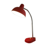 Lampe de Table Col de Cygne en Métal Rouge & Argent