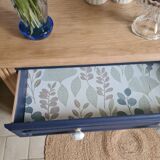 Open buffet in Sèvres blue and wood