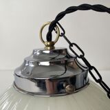 Art deco pendant lamp in opaline
