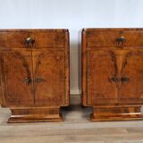 Art Decò Bedsides in Walnut