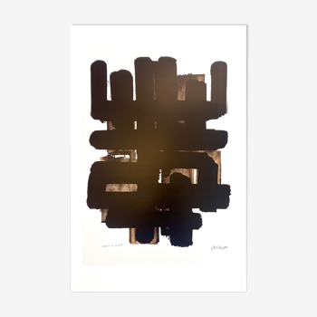 Pierre Soulages - Lithography #3 - Offset Lithography, Musée Soulages, c 2020