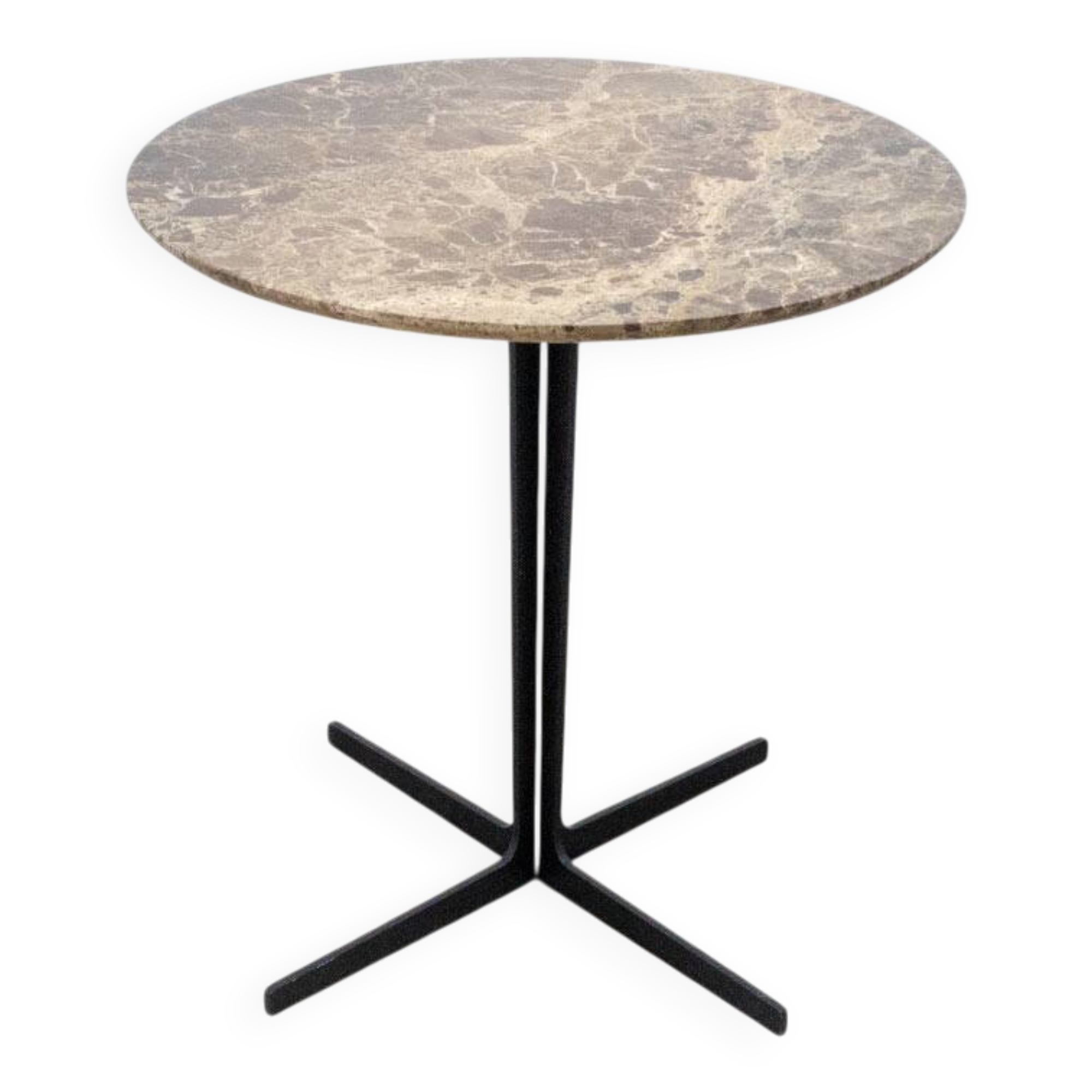 Table ronde TACCHINI Split Ø70 en marbre brun