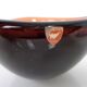 Swedish Burgundy Glass Bowl from Orrefors, 1960s