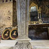 Pair of monumental patinated plaster terms from the early 20th century.