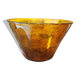 Saladier en verre bullé ambré