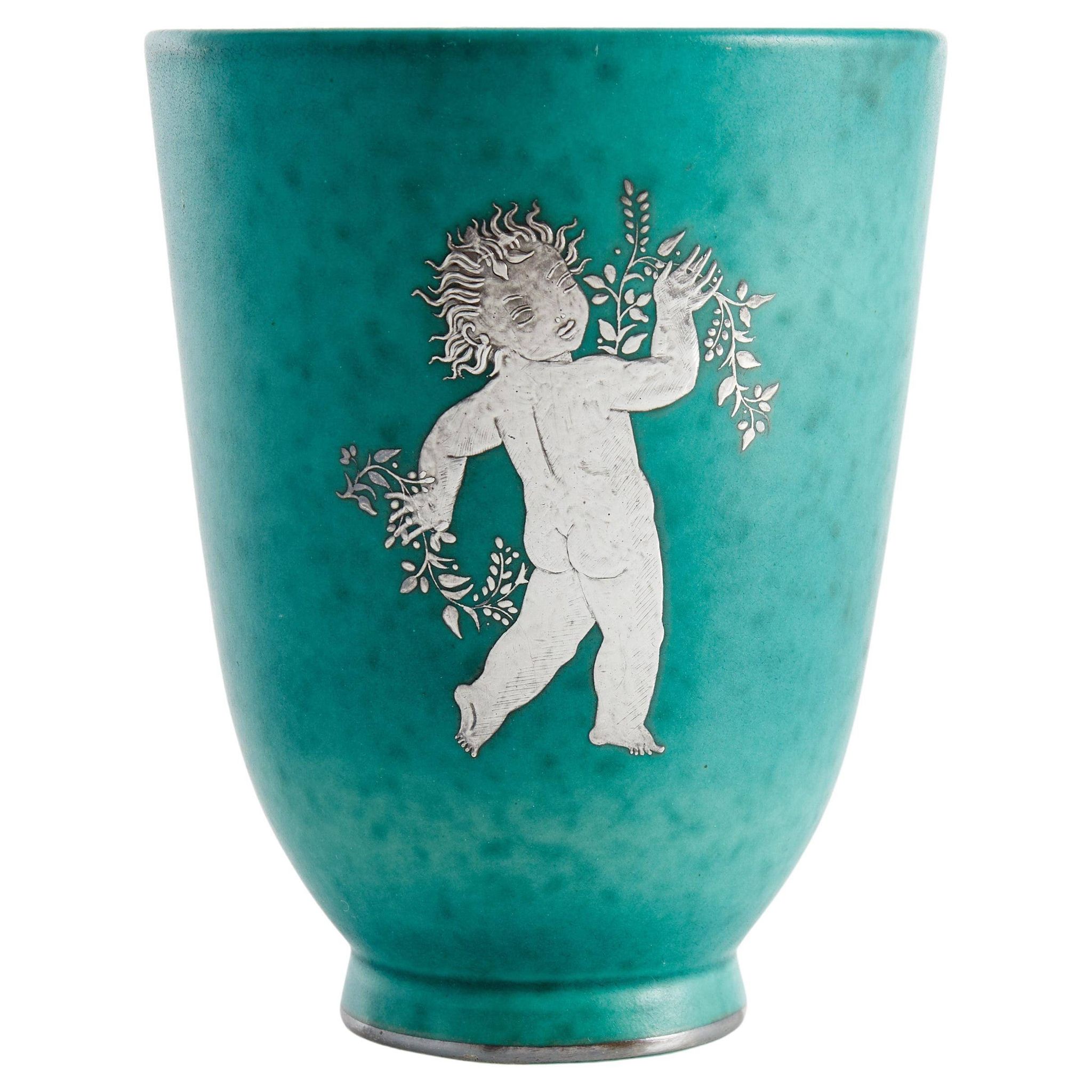 Vase Wilhelm Kage "argenta" for Gustavsberg Sweden 1945