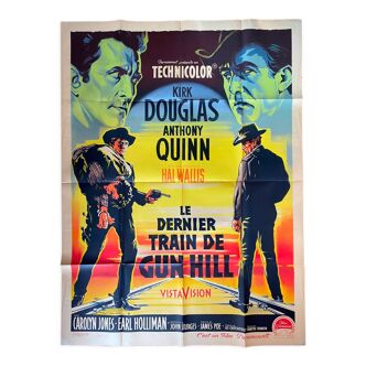 Affiche cinéma originale "Le dernier train de Gun Hill" Kirk Douglas 120x160cm 1959