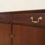 Danish mahogany veneered cabinet with drawers and lockable doors, 1970s