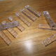 Knife holders made of chiseled crystal