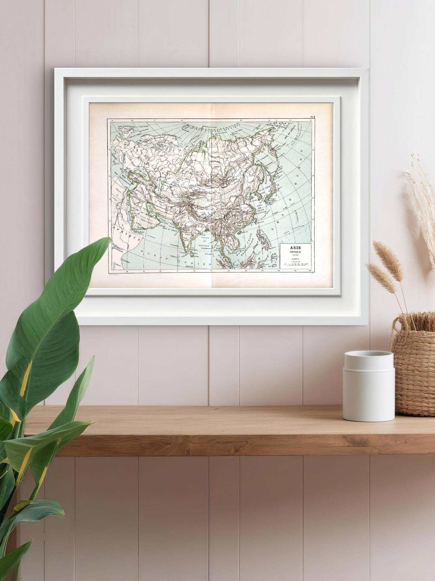 Old map of Asia 1887 – Vintage geographical map