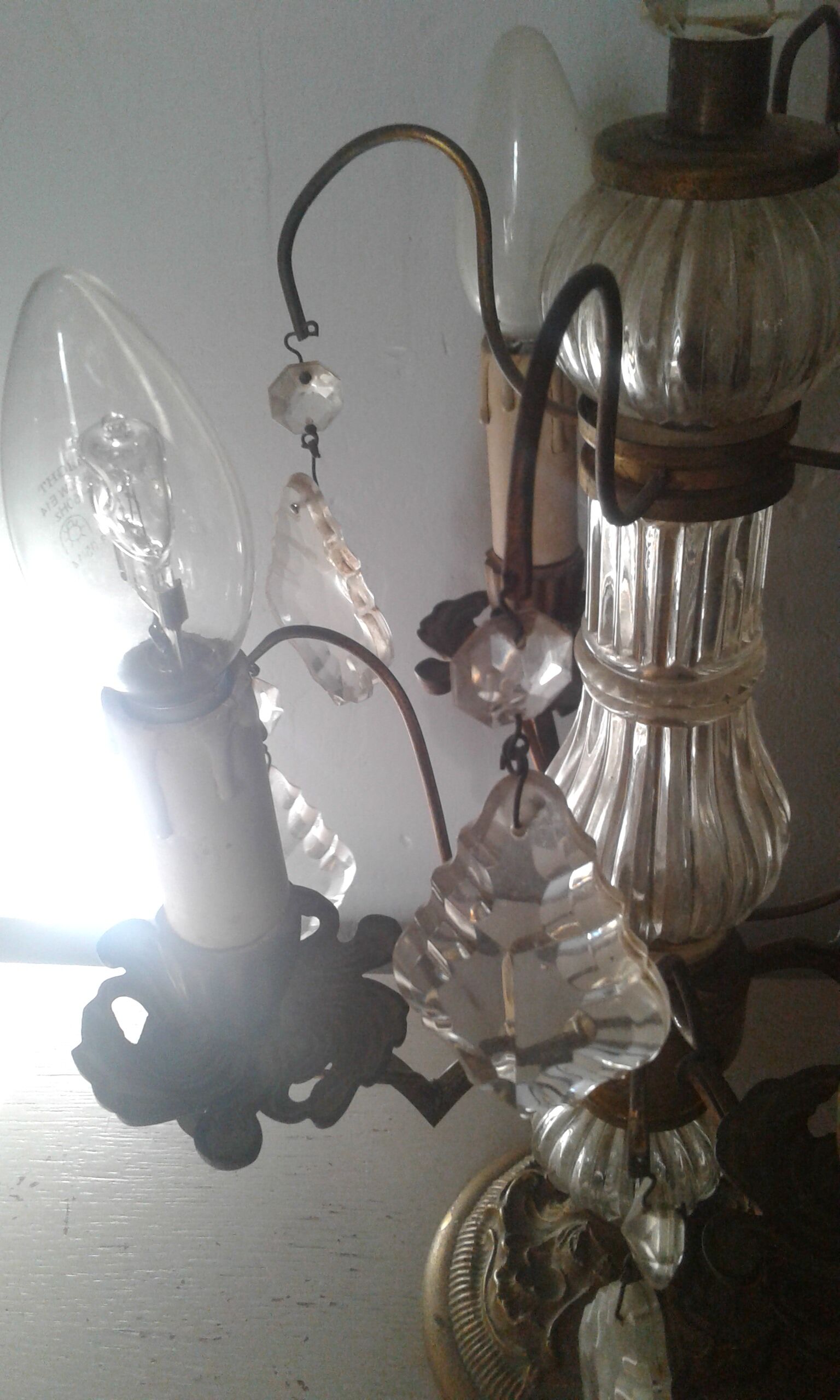 Candle lamp and grapevines