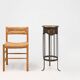 Art Nouveau wrought iron and brass high console Wiener Secession style