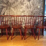 Set of 4 Scandinavian teak chairs.