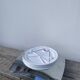 White glass and stainless steel ceiling light