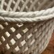 Vintage woven ceramic cache-pot