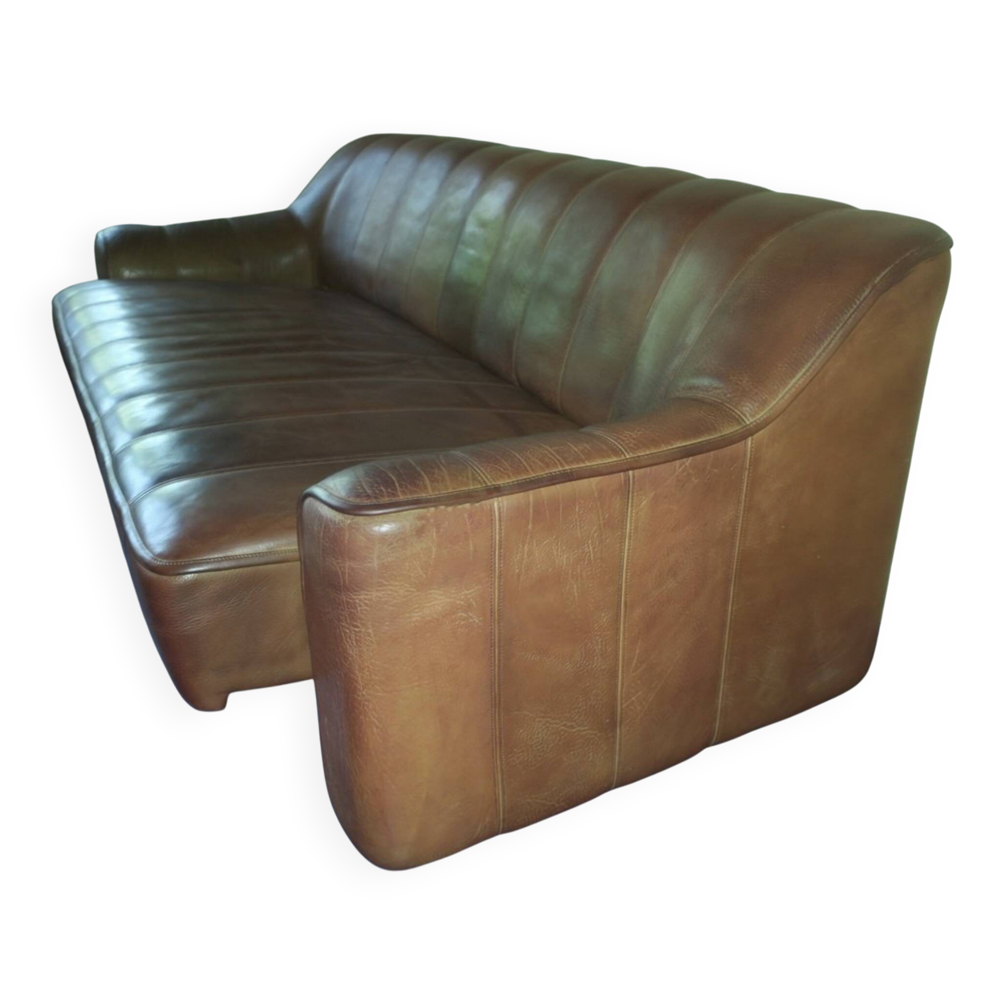 De Sede Buffalo leather 3-seater sofa, Switzerland 1970s