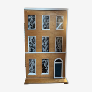 Vintage wooden dollhouse 1/12 electrified