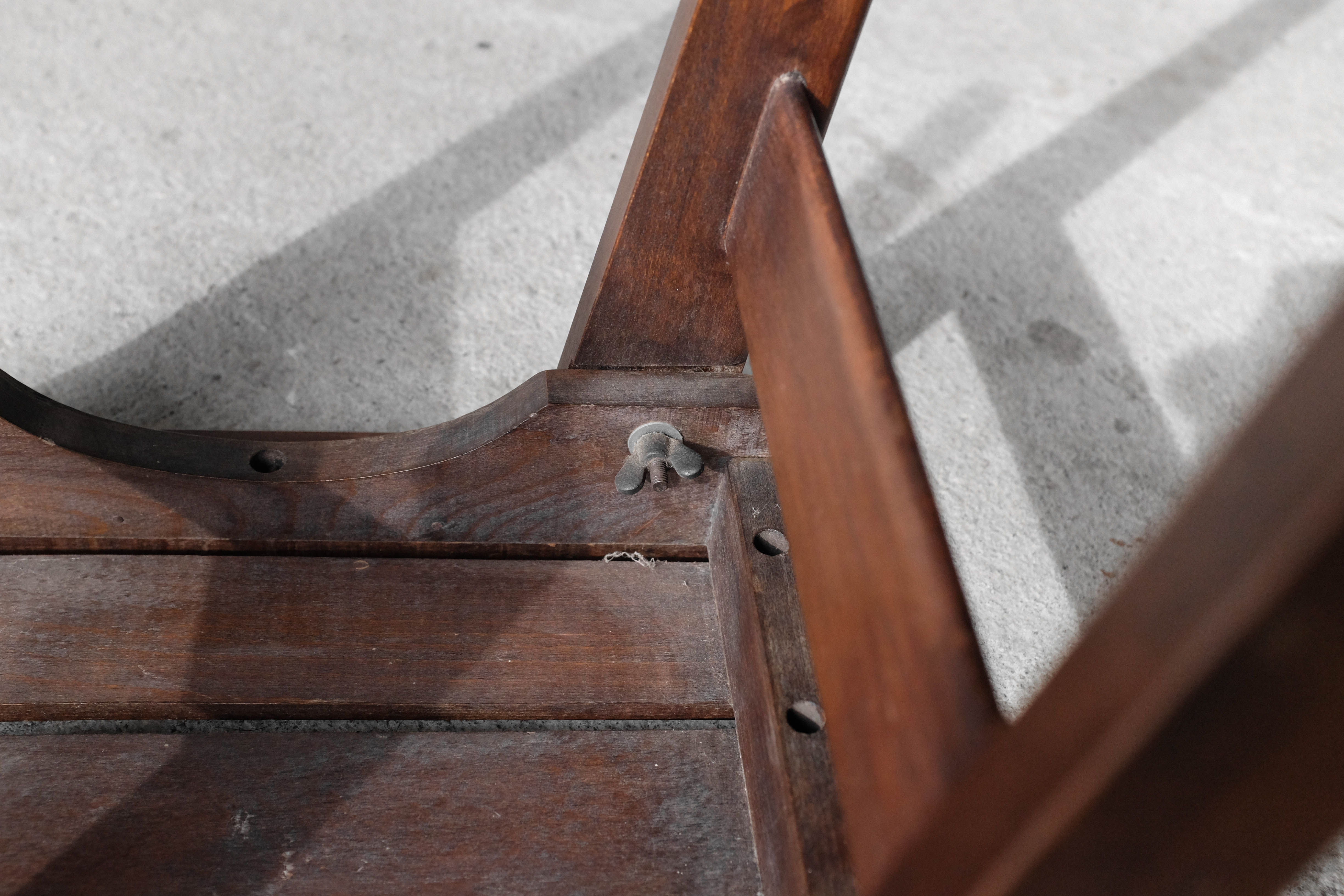 Pair of solid wooden stool - 1950