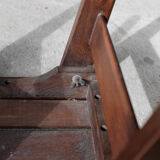 Pair of solid wooden stool - 1950