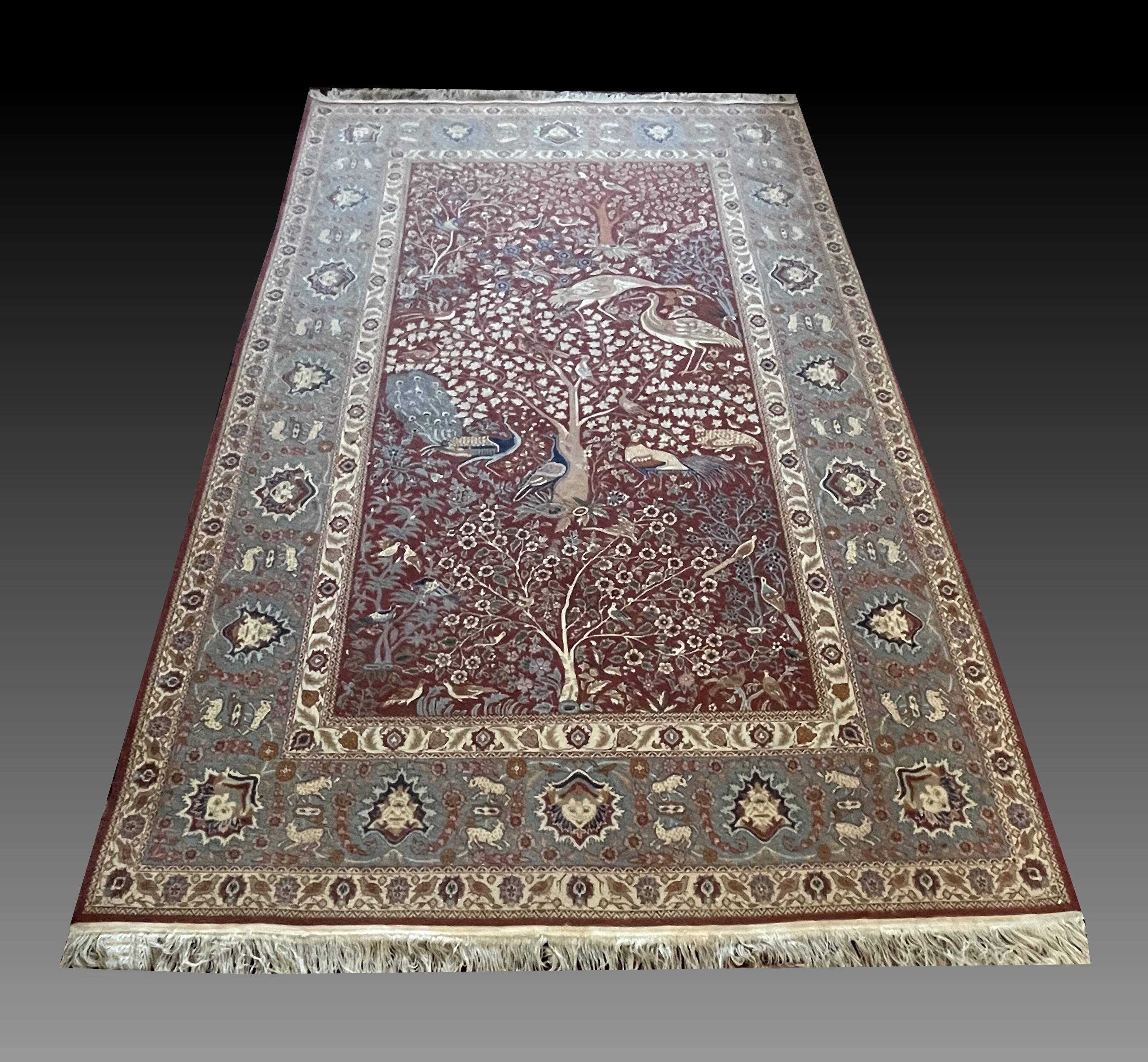 Persian rug "Tree of Life" with Birds – 137 x 240 cm - Handmade