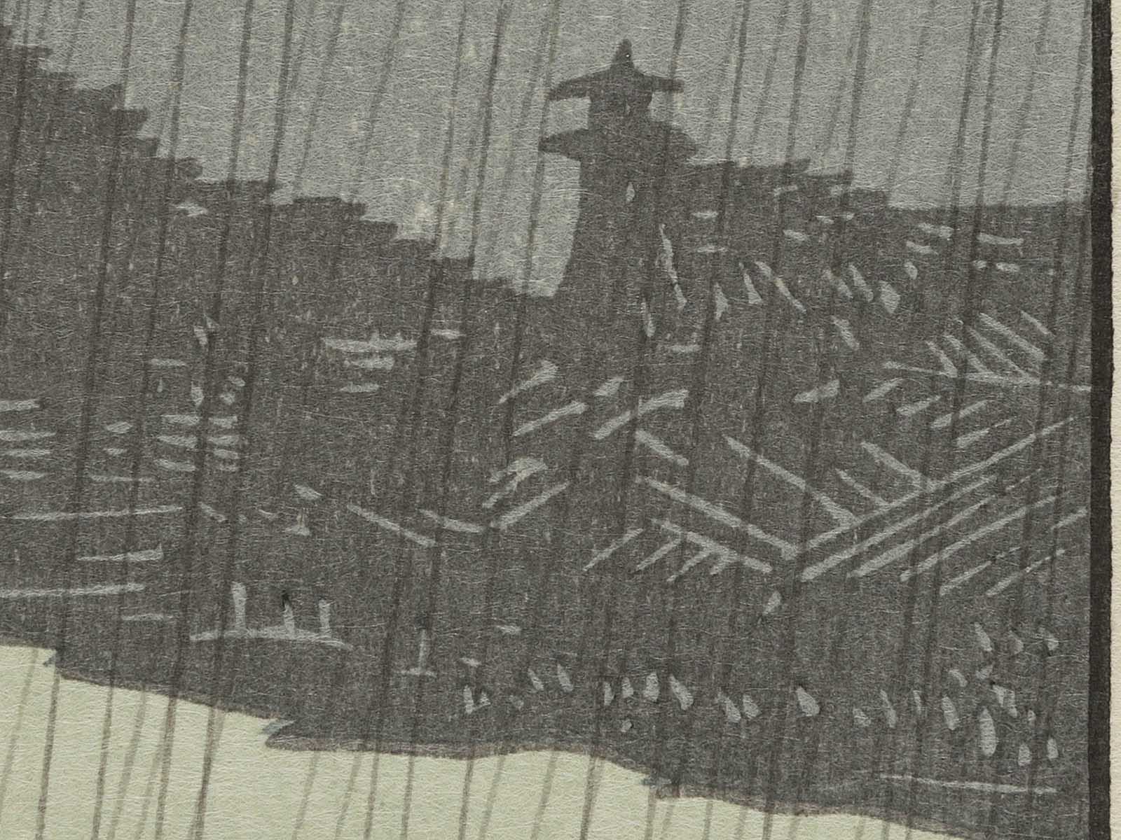 Sudden Shower Over Ohashi Bridge and Atake_Utagawa Hiroshige