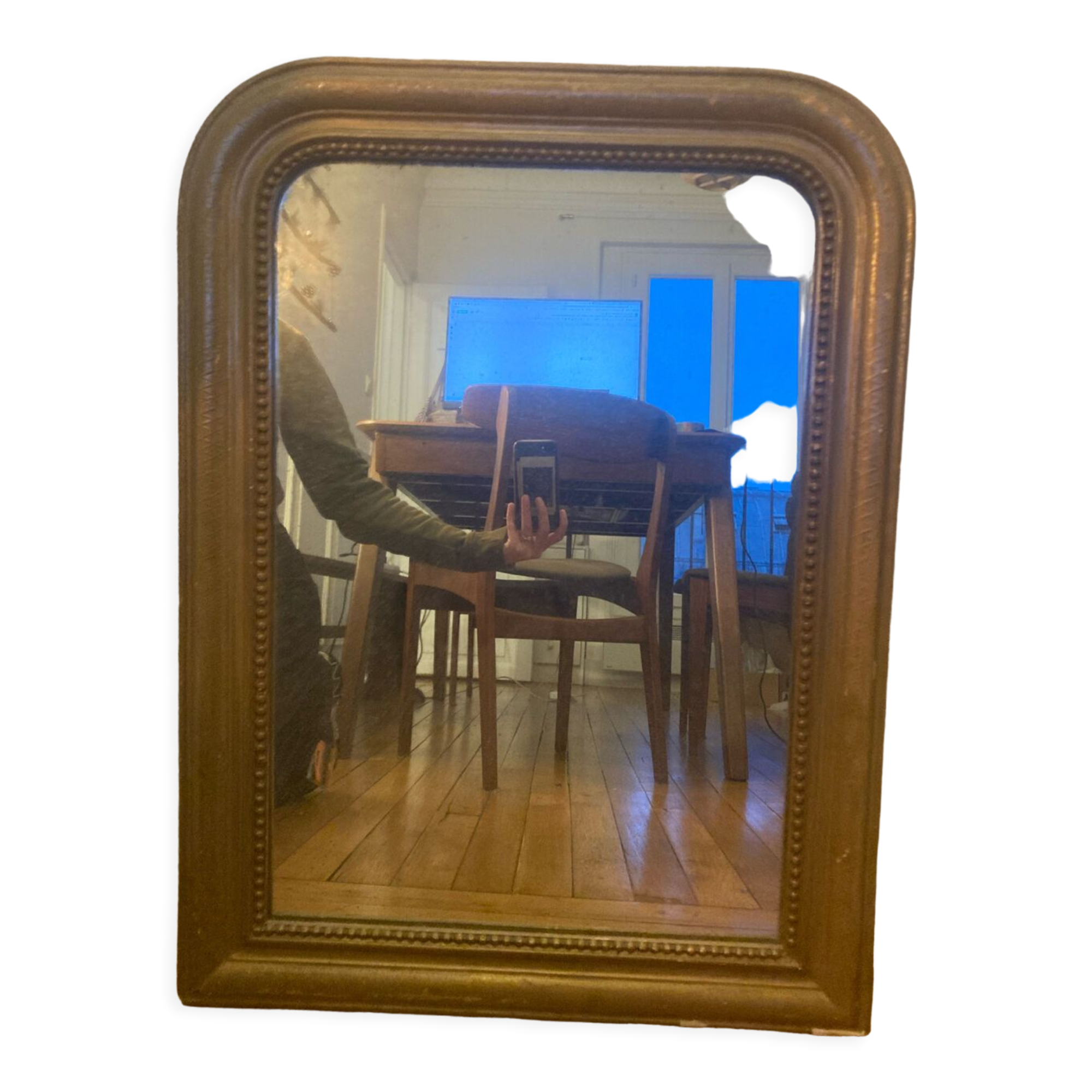 Golden mirror 54x70cm