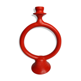 Chandelier design red painted ceramic, 30 cm