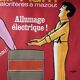 Original poster "Airflam electric ignition" Heating, Savignac 115x153cm 60's