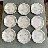 Assiettes anciennes a dessert élégantes en porcelaine de limoges