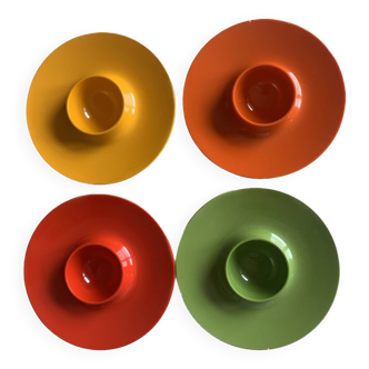 Set of 4 60s egg cups