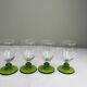 4 verres vintage vert