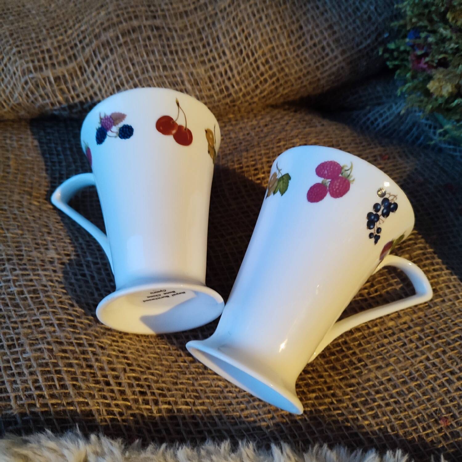 Royal Burtwood Bone China mug duo