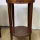 Pedestal table / Round seat in wood marquetry