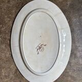 Medium oval dish Jules Vieillard - Bordeaux in ironstone, "Louis XV" service