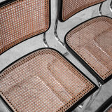 Set of 6 black Cesca B32 chairs by Marcel Breuer