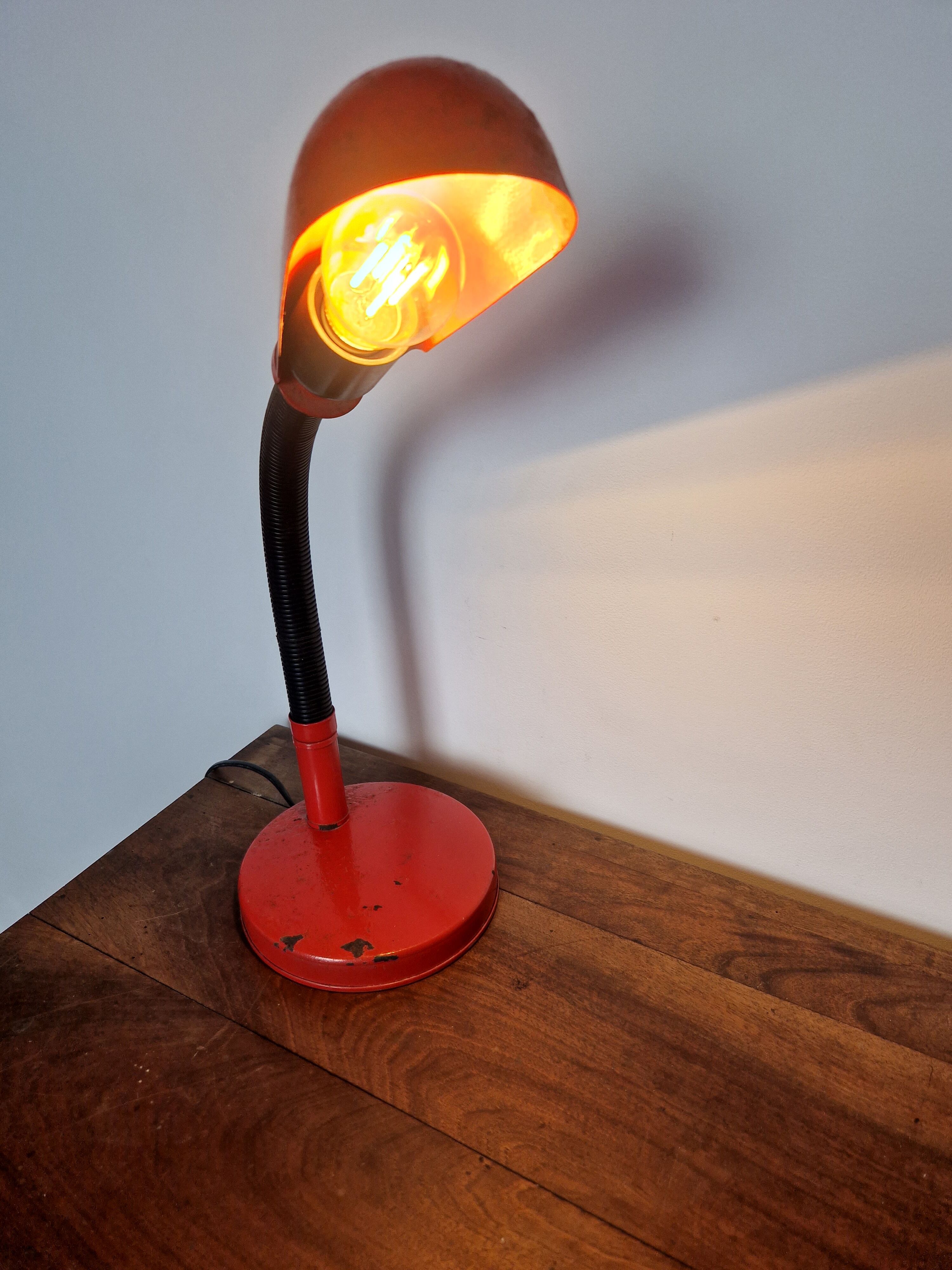 Vintage red desk lamp