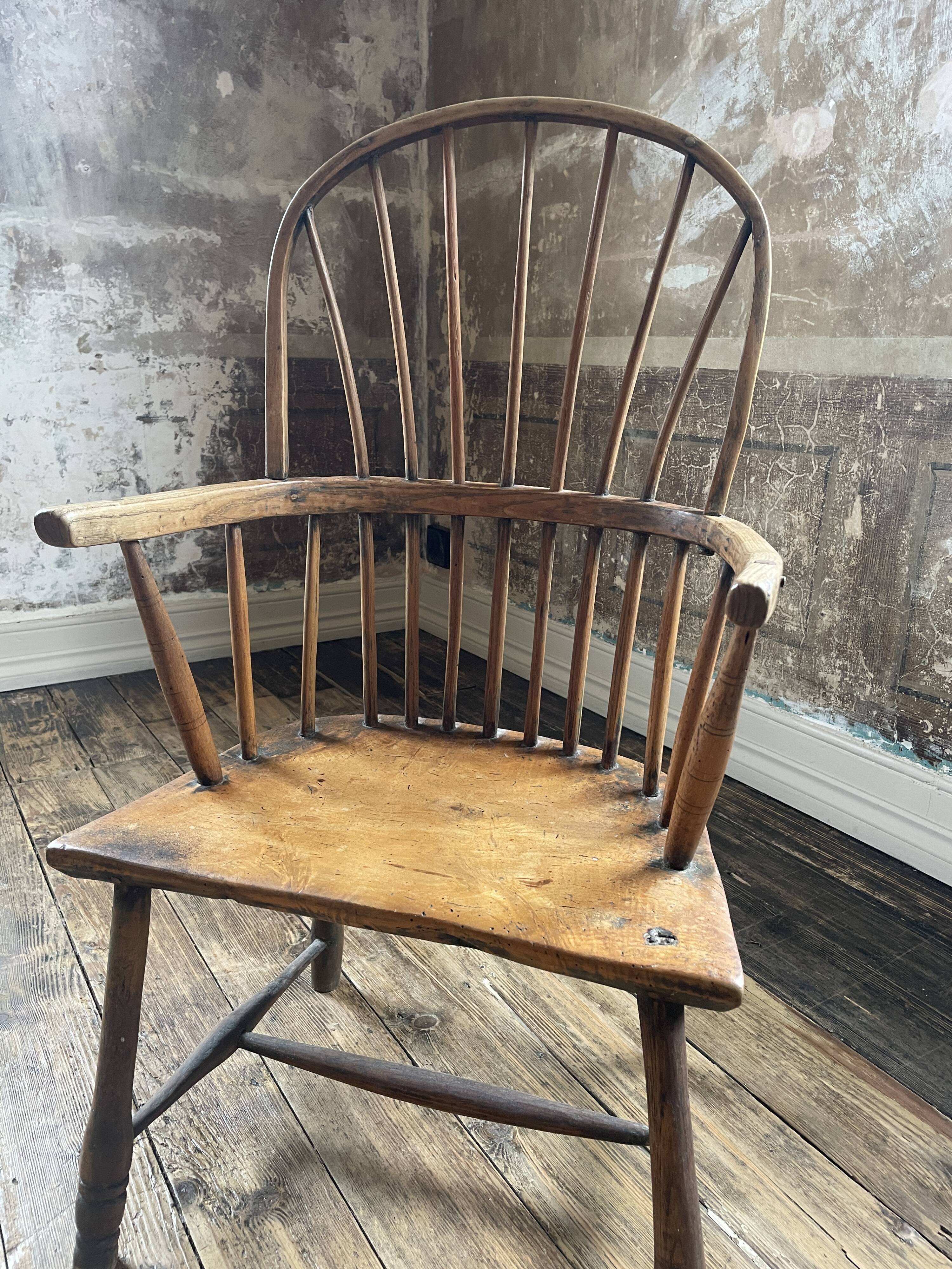 18th / Early 19th Century English Vernacular Windsor Armchair | Primitive E