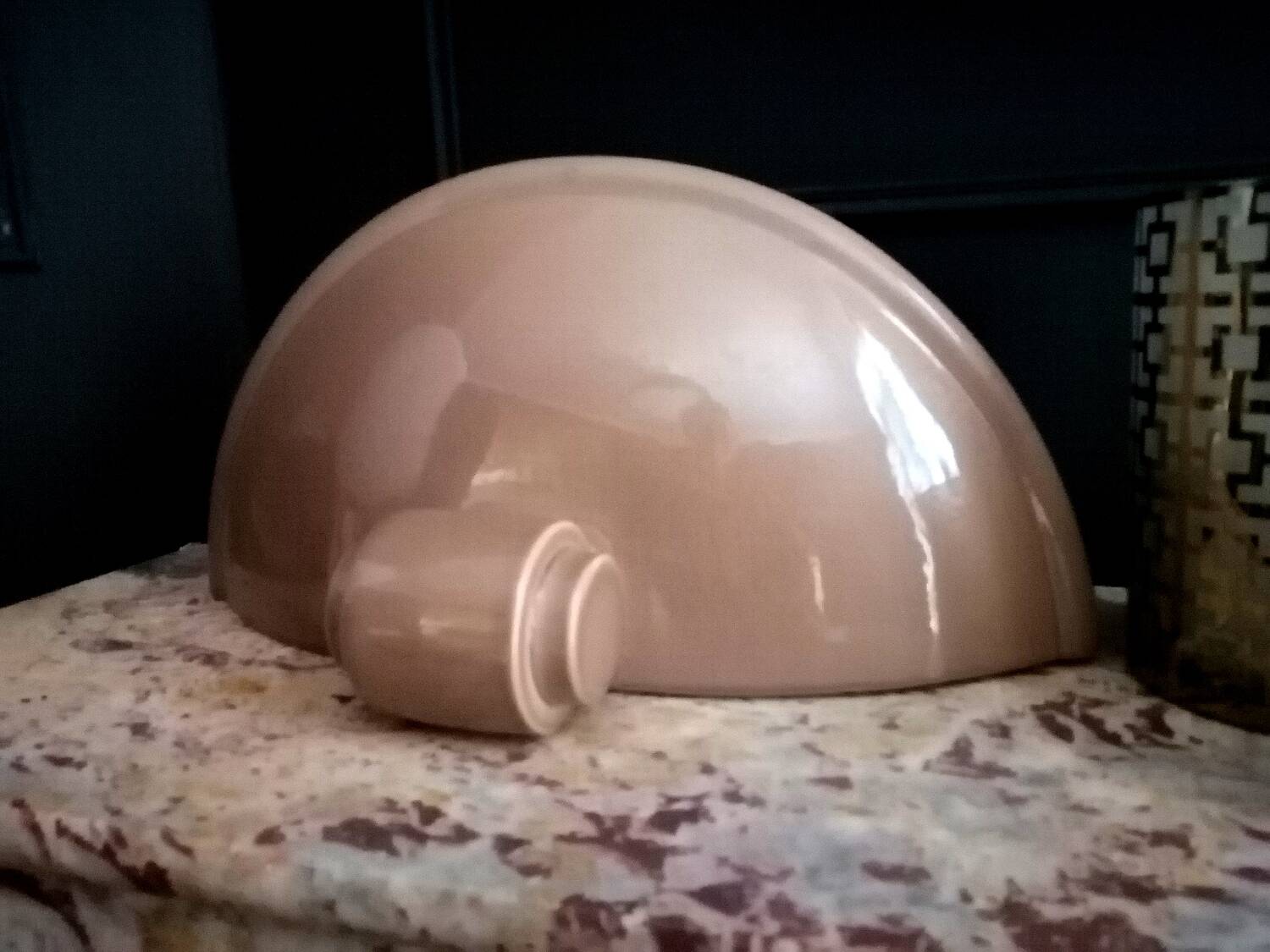 3 Kostka enamelled ceramic wall lights