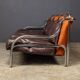 A 20thc italian brown leather sofa by gae aulenti for poltronova c.1962