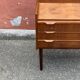 Danish vintage teak chest of drawers / nightstand, Mid century modern 1960