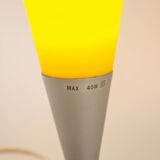 Elegant lamp of the space age in bright yellow glass 90s