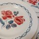 Set of 8 old flat plates from digoin sarreguemines earthenware factories - cannes model