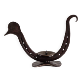 Zoomorphic wrought iron candle holder, France, 1950s