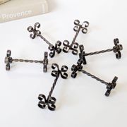 Set of 6 vintage wrought iron knife rests, France, 1970s