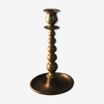 Brass sculptural candlestick