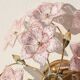 Lustre vintage Murano fleurs roses, années 1970