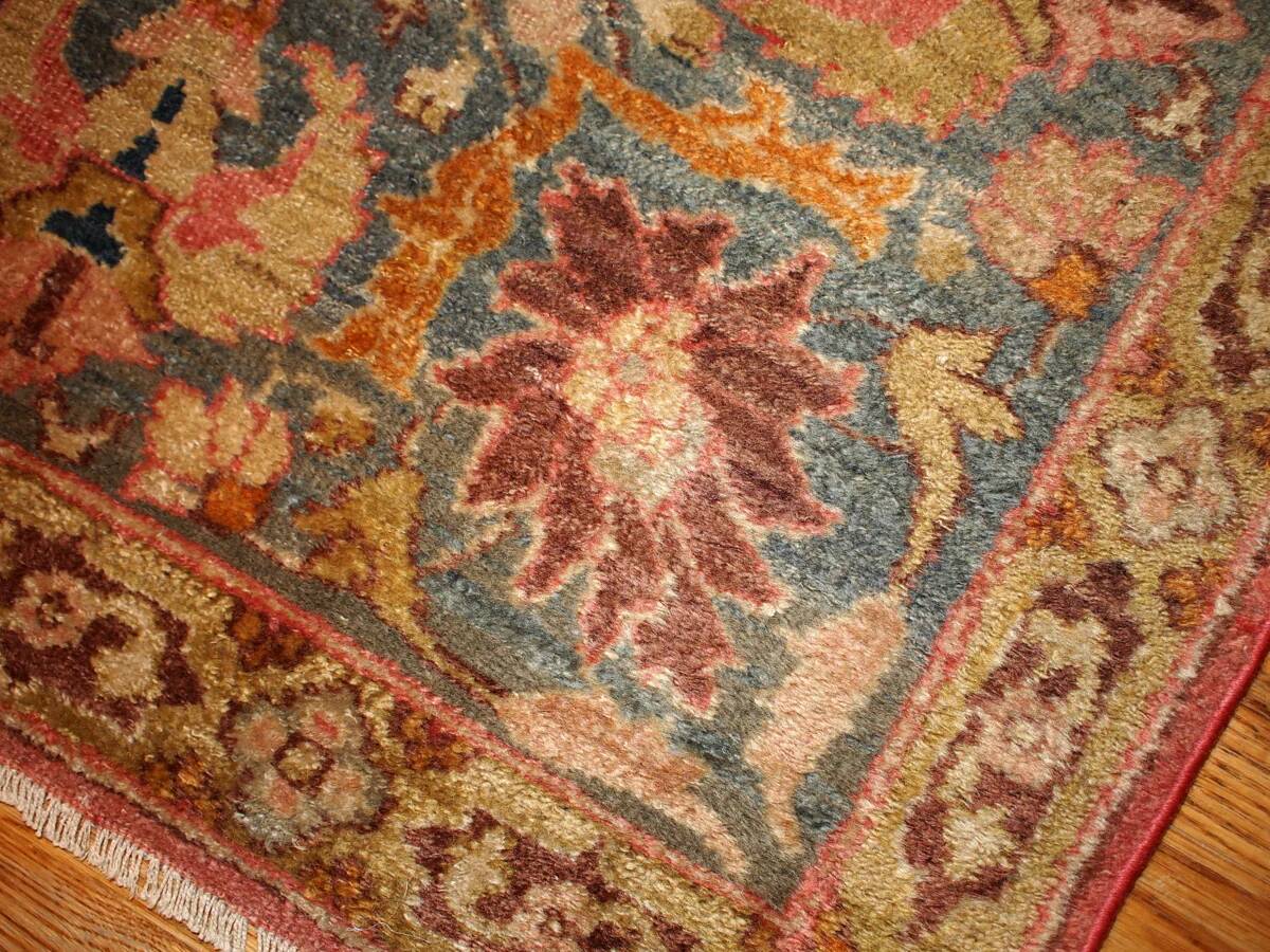 Handmade antique Indian Loristan rug 176cm x 268cm 1880s - 1B143