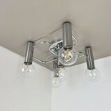 Beautiful 5-light sciolari ceiling light sconces by leola leuchten germany 1970s