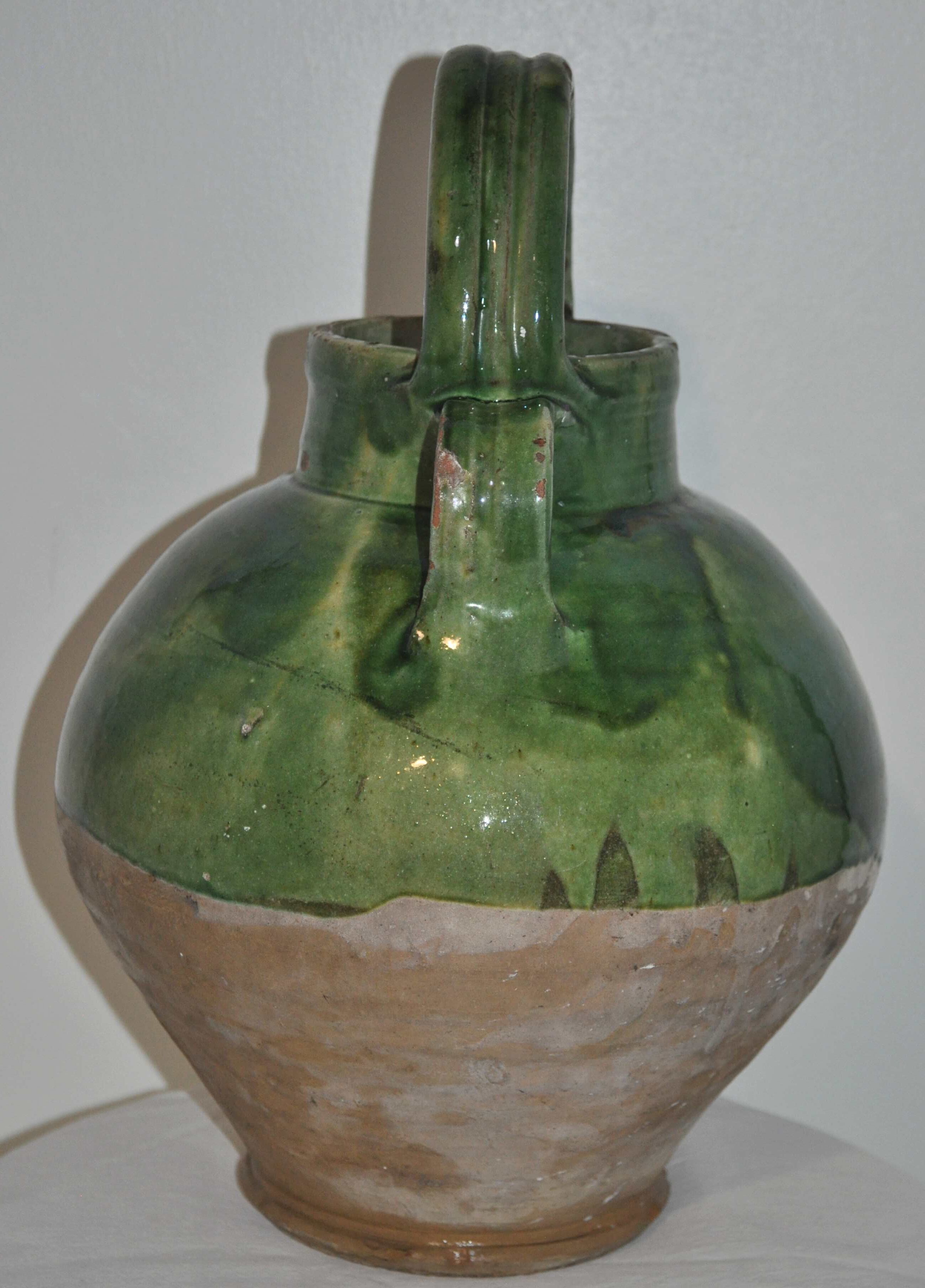 Jug in glazed old water pitcher southern france chevrette