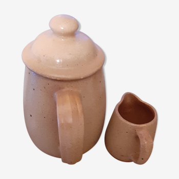 Coffee maker milk jar in sandstone